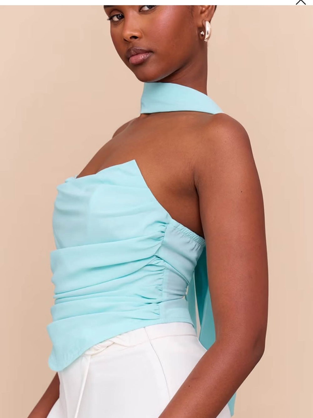 PRETTYLITTLETHING
Mint Scarf Detail Top